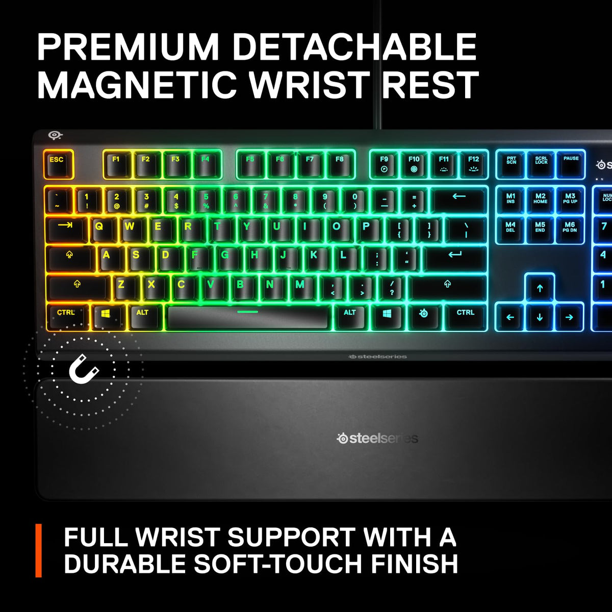 SteelSeries Apex 3 RGB Gaming Keyboard, 10-Zone