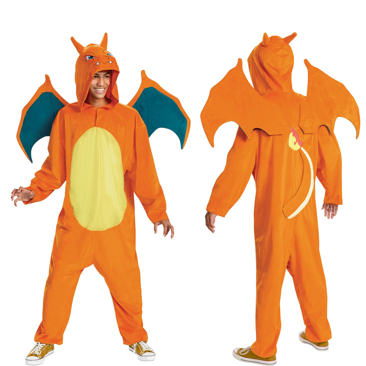 Disguise Pokemon Charizard Adult Costume with Wings, X-Large (50-52)