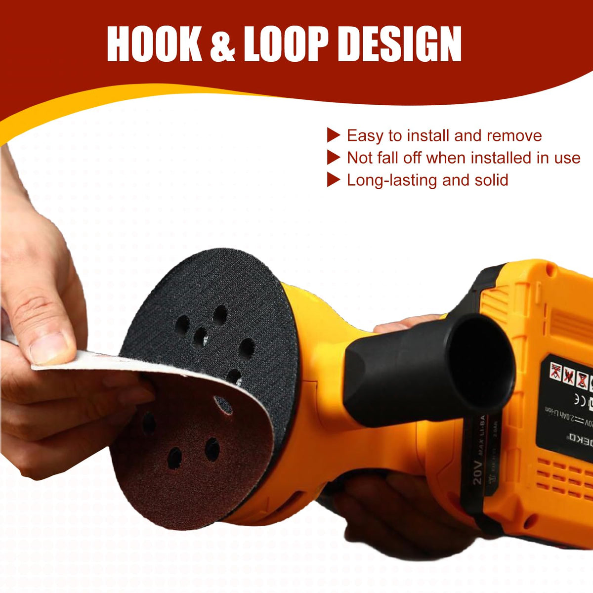 YNZDRWA Hook and Loop Sanding Discs, 5 in, 70 Pcs