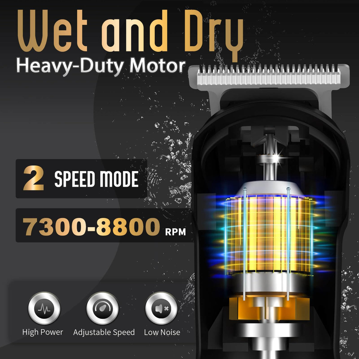 Ufree Waterproof Beard Trimmer for Men, Silver