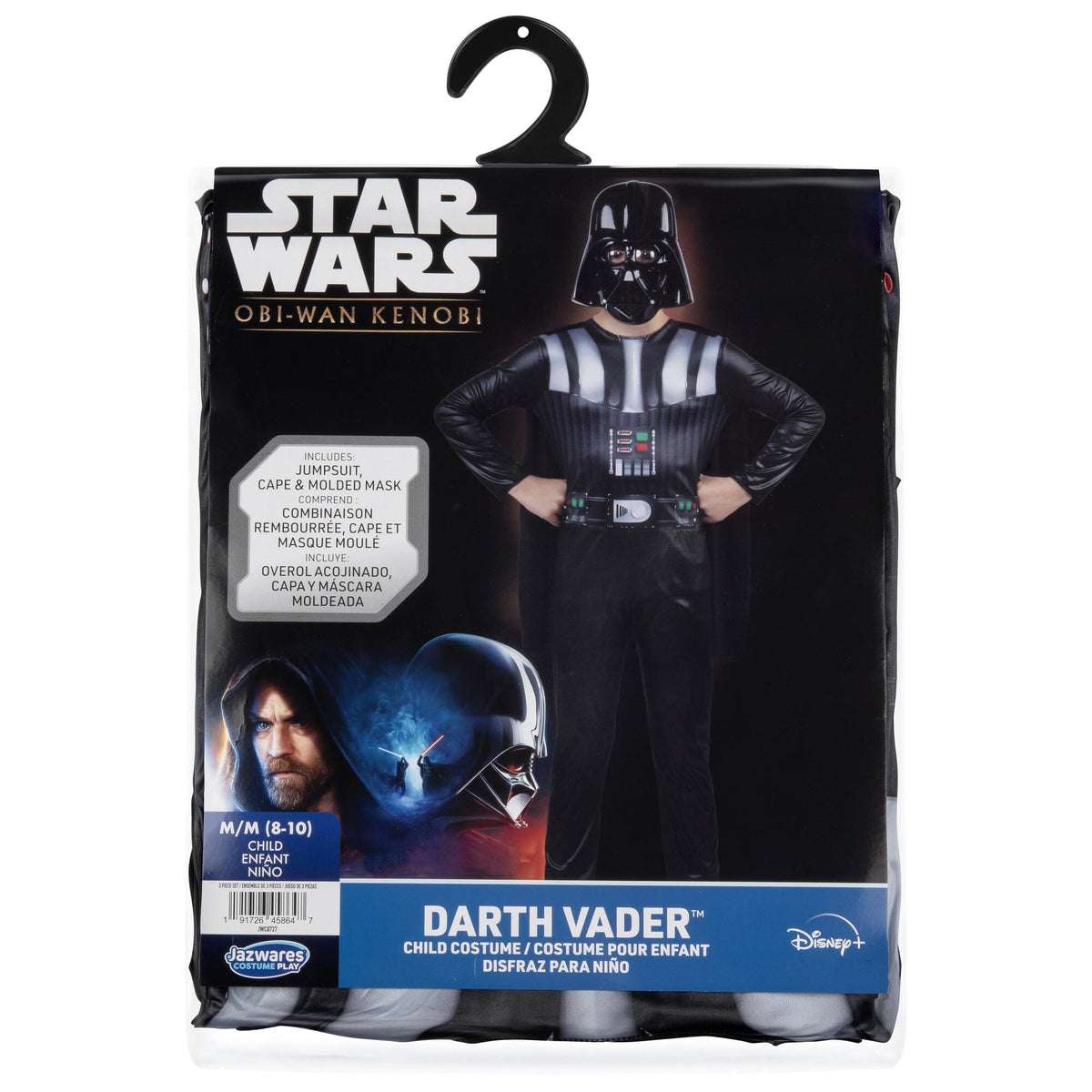 Star Wars Darth Vader Youth Costume with Cape and Mask, Black, M