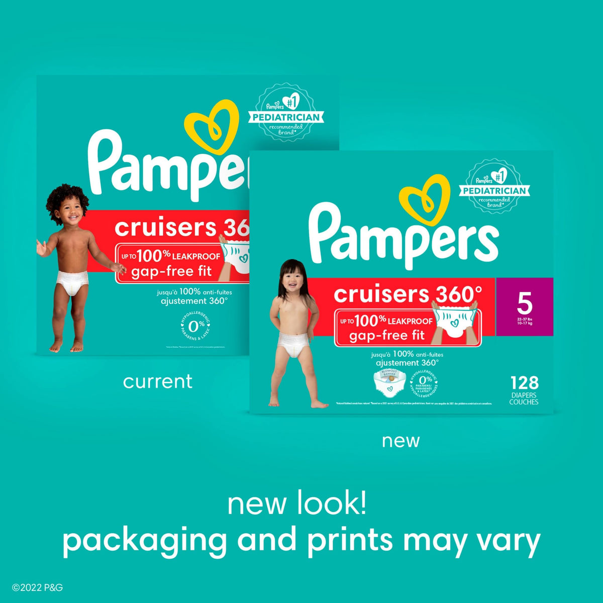 Pampers Cruisers 360 Pull-On Diapers, Size 3, 168 Count