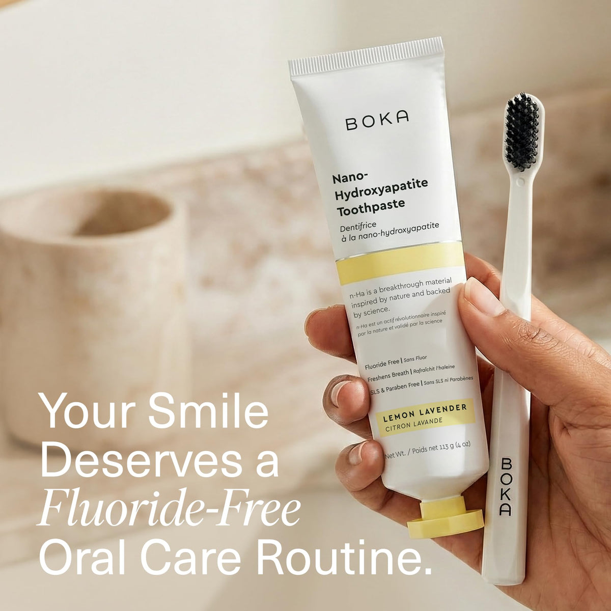Boka Nano-Hydroxyapatite Toothpaste, Lemon Lavender, 113 g