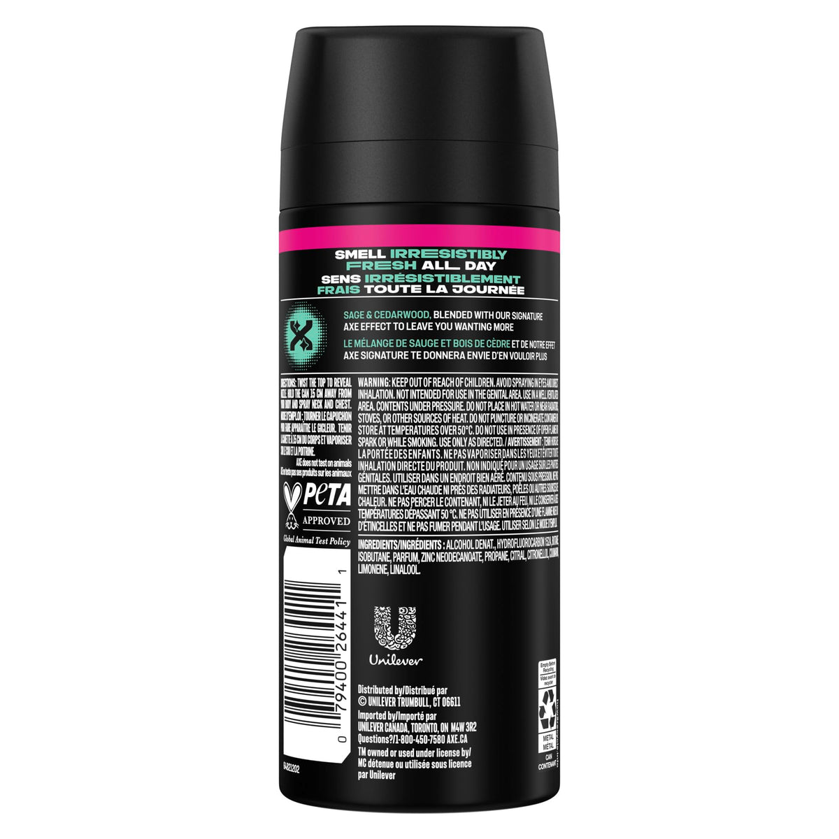 Axe Apollo Deodorant Body Spray, Sage and Cedarwood, 113g, Pack of 4