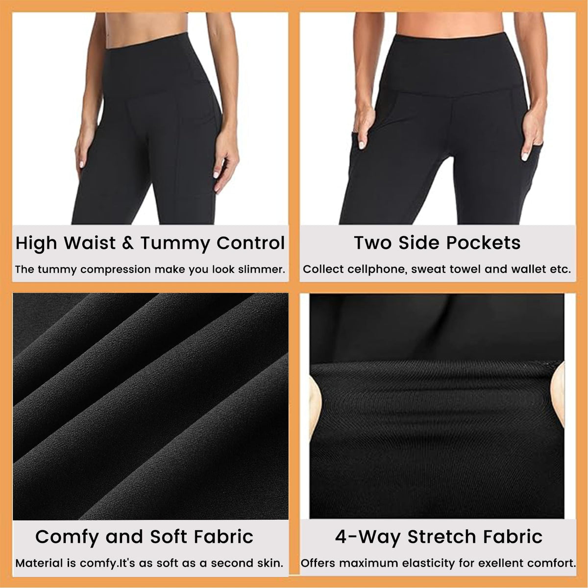 Gayhay High Waisted Leggings with Pockets for Women