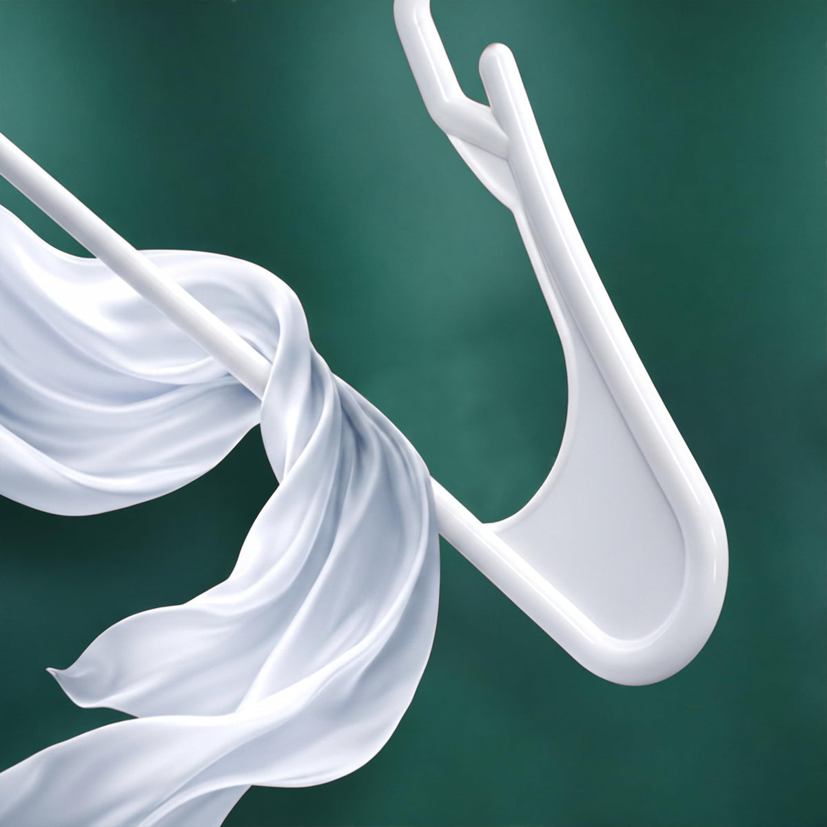 Utopia Home Plastic Hangers with Shoulder Grooves, 50-Pack, White