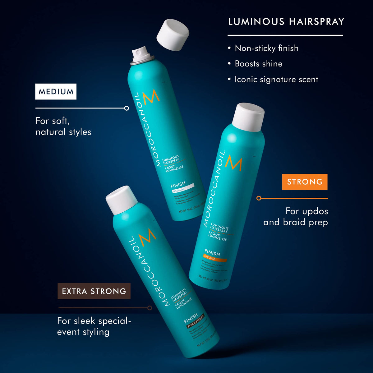 Moroccanoil Luminous Hairspray, Medium Hold, 10 fl oz