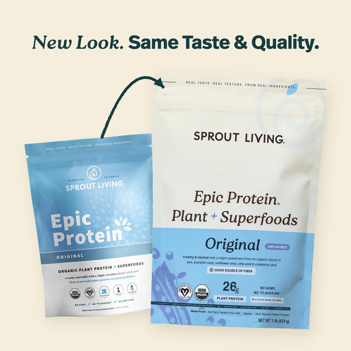 Sprout Living Epic Protein Powder, Original, 1 lb
