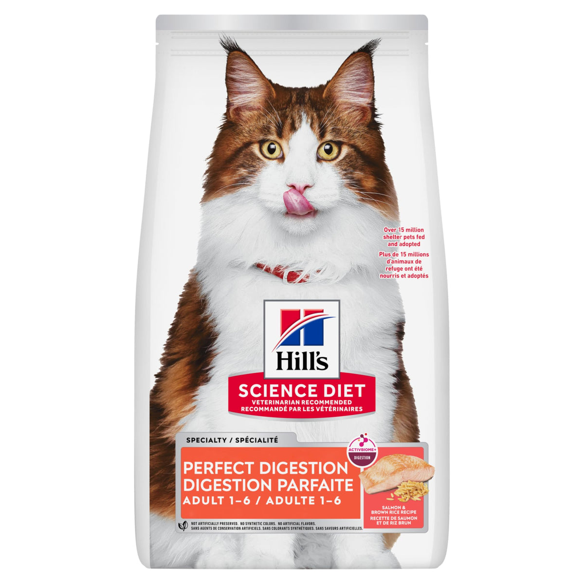 Hill's Science Diet Adult Perfect Digestion Cat Food, Salmon, 1.58 kg