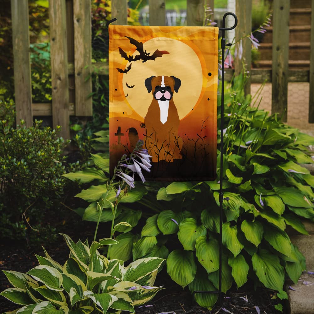 Caroline's Treasures BB4382GF Halloween Flashy Fawn Boxer Flag Garden Size
