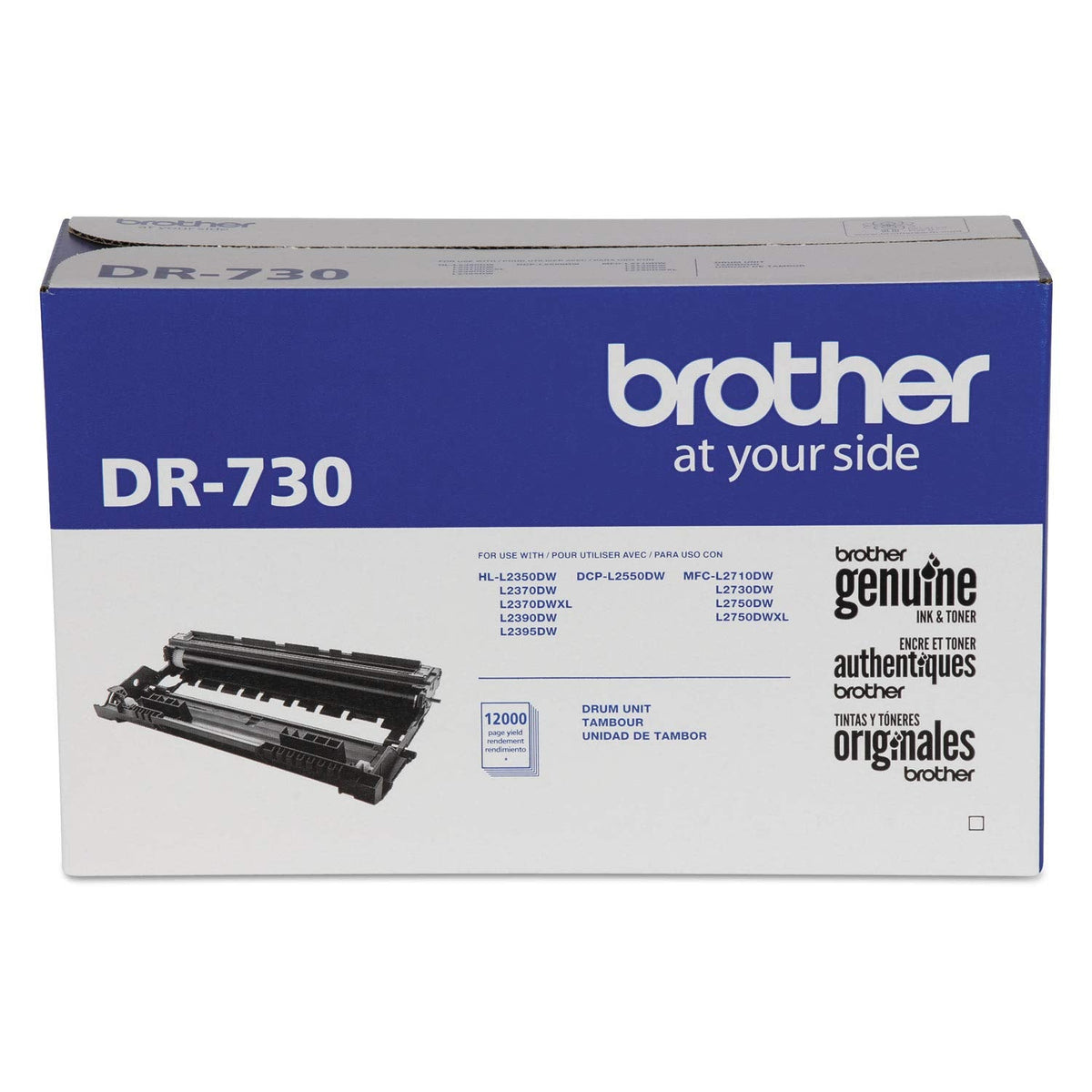 Brother DR730 Genuine Drum Unit, Black, Up to 12,000 Pages