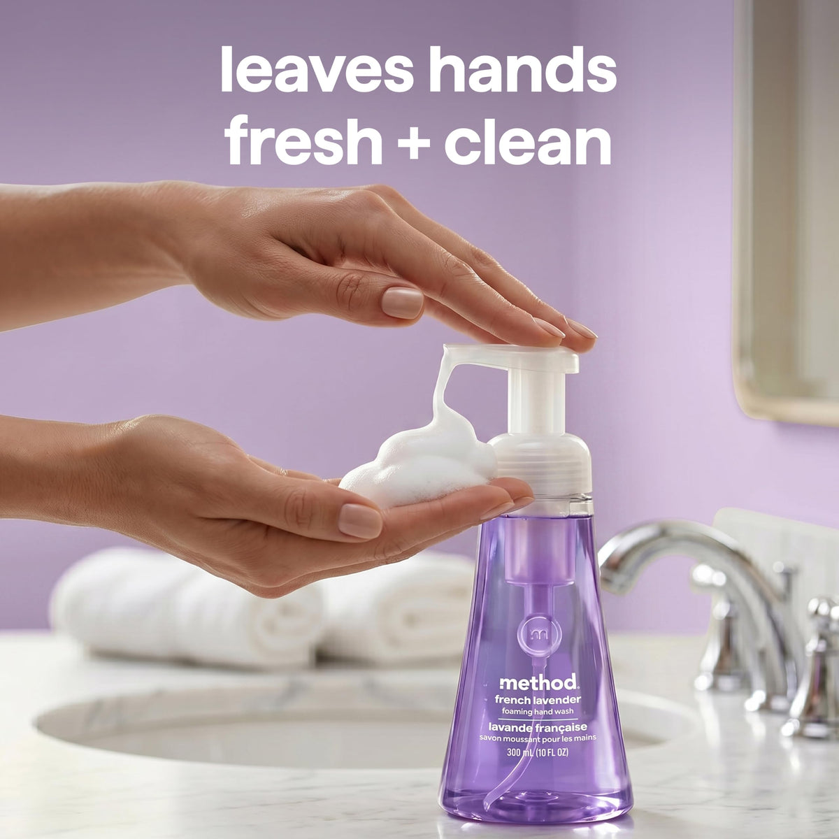 Method Foaming Hand Soap, French Lavender, 300mL, 6 Pack