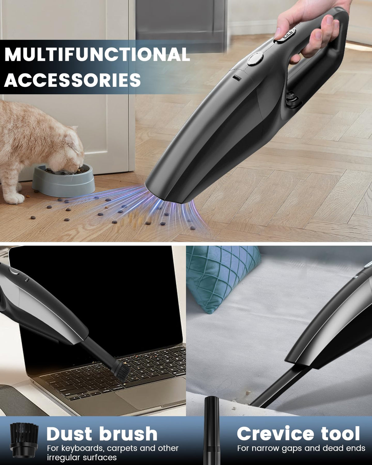 SERVOMASTER Cordless Handheld Vacuum Cleaner, 120W