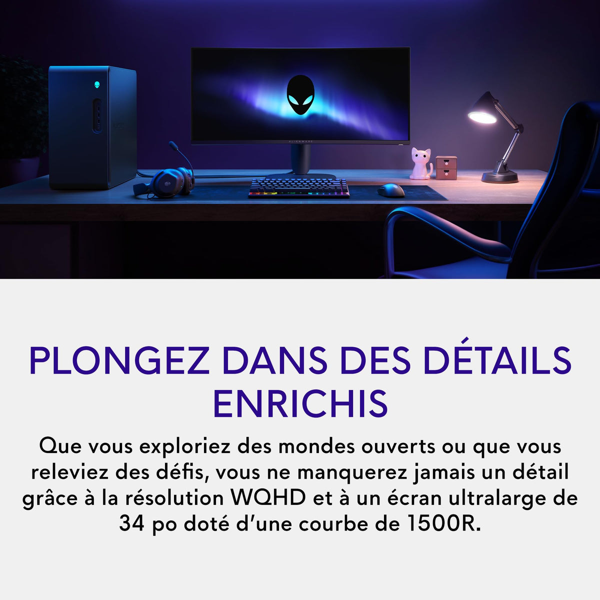 Alienware 34 Gaming Monitor AW3425DWM, WQHD VA, 180Hz