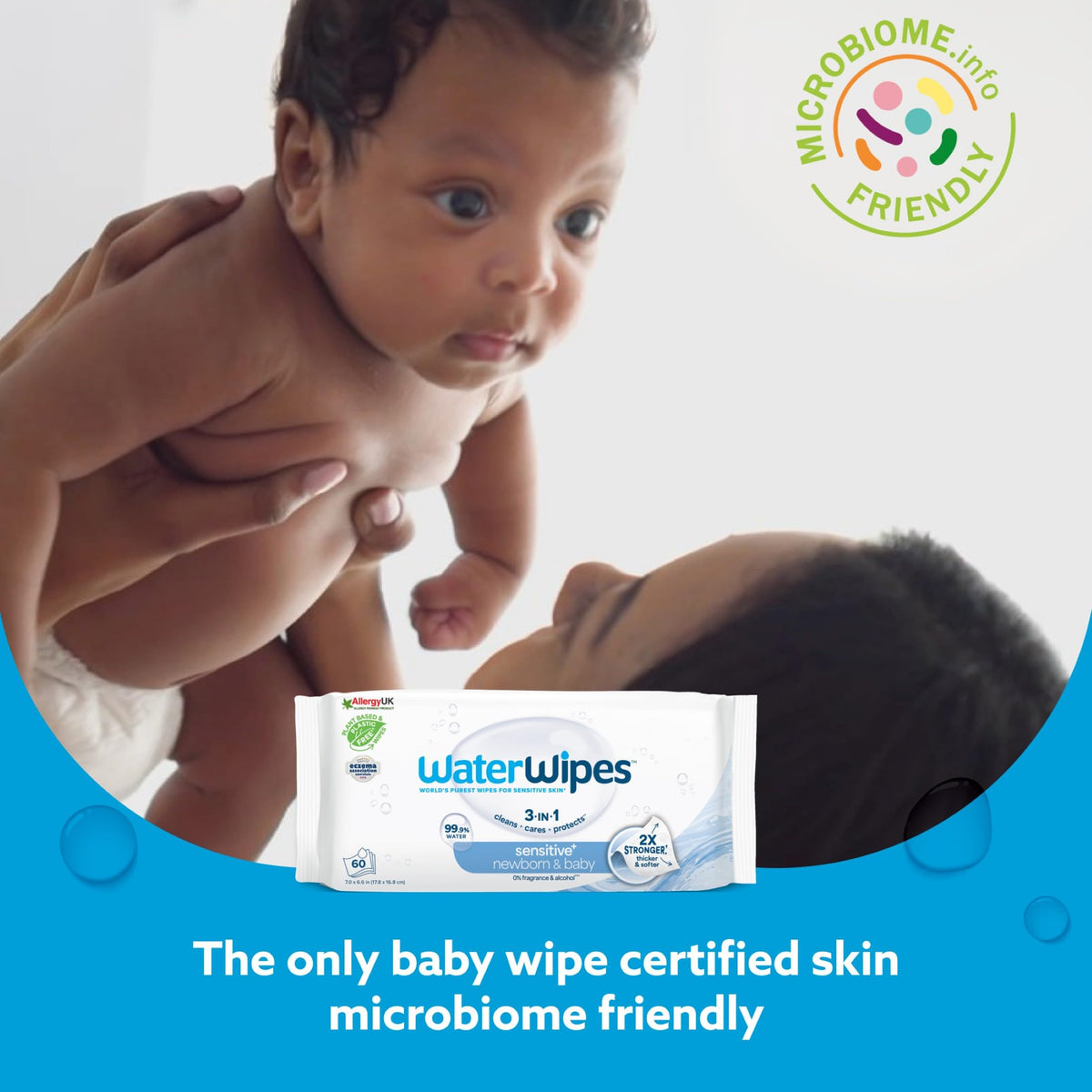 WaterWipes Plastic-Free Original Baby Wipes, 1080 Count (18 Packs)