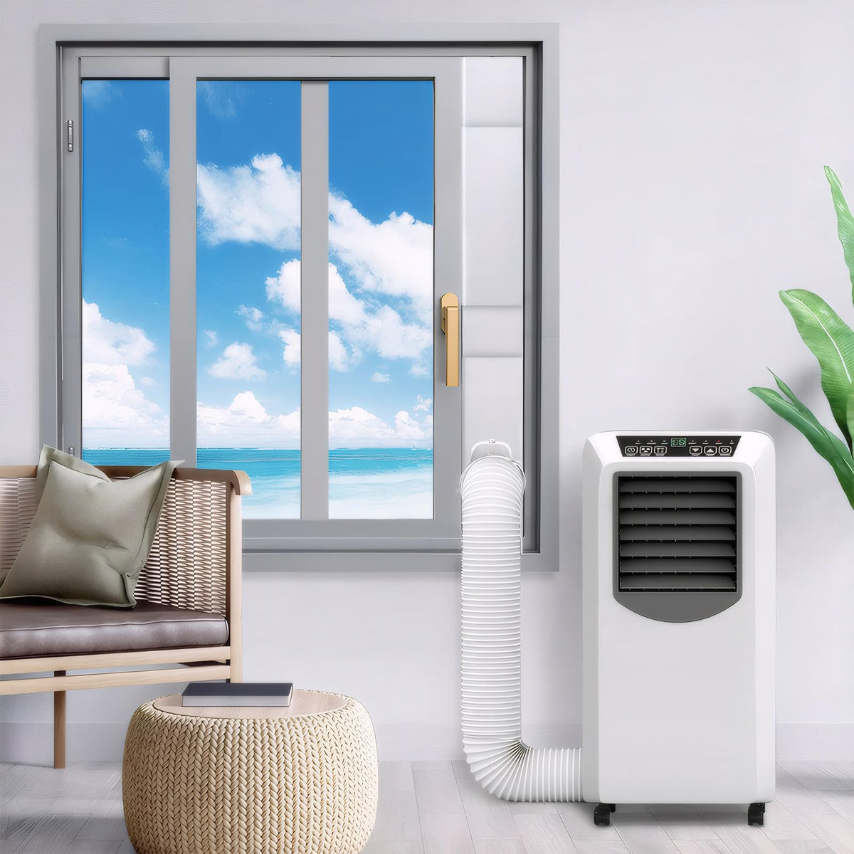 Portable Air Conditioner Window Kit, 5.9" Exhaust Hose, Sliding Window