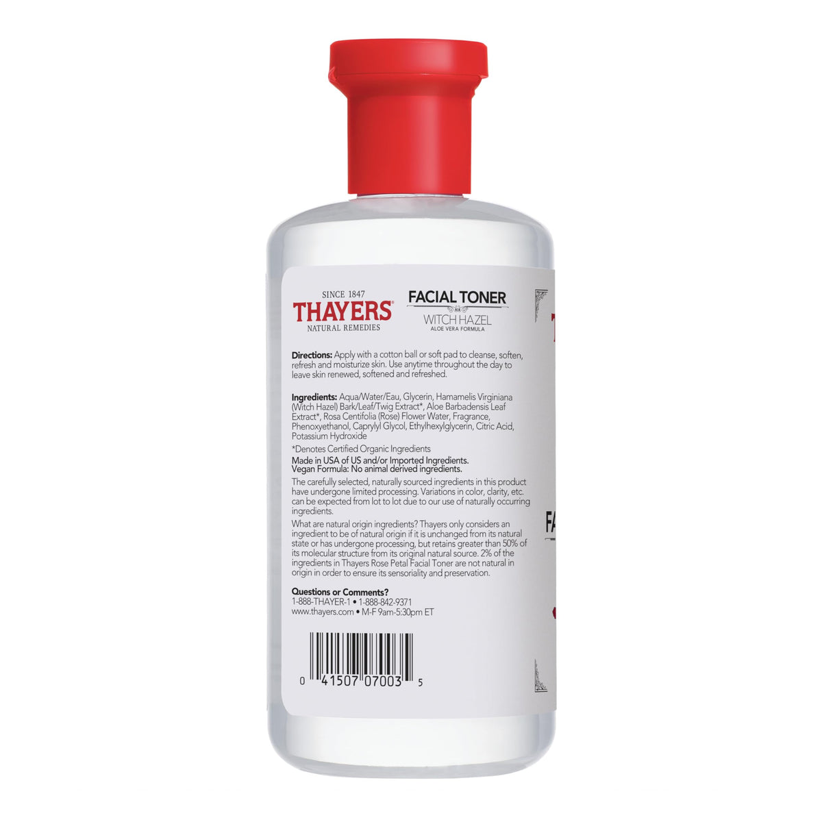 Thayers Rose Petal Witch Hazel Facial Toner, 355 ml