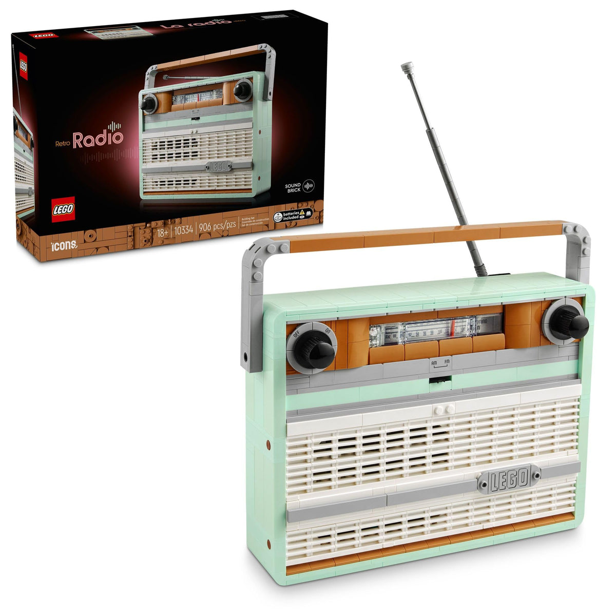 LEGO Icons Retro Radio Building Set, Ages 18+, 10334