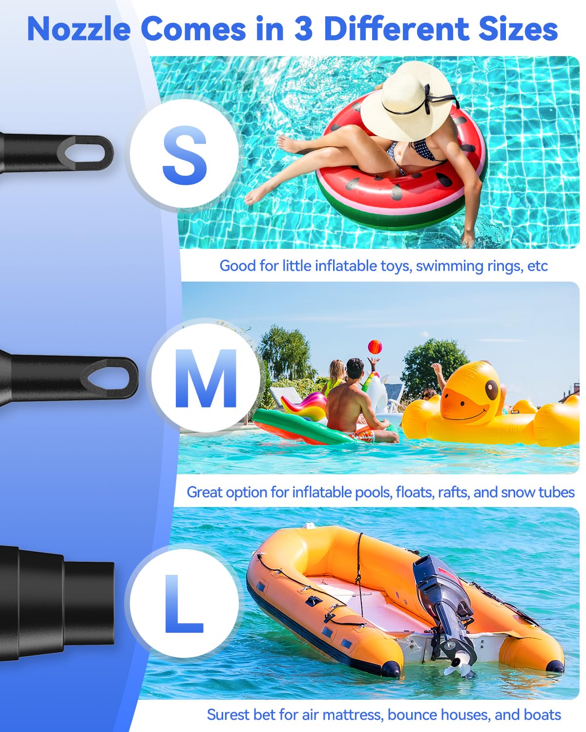Dr. Meter Rechargeable Air Pump for Inflatables, 4000 mAh