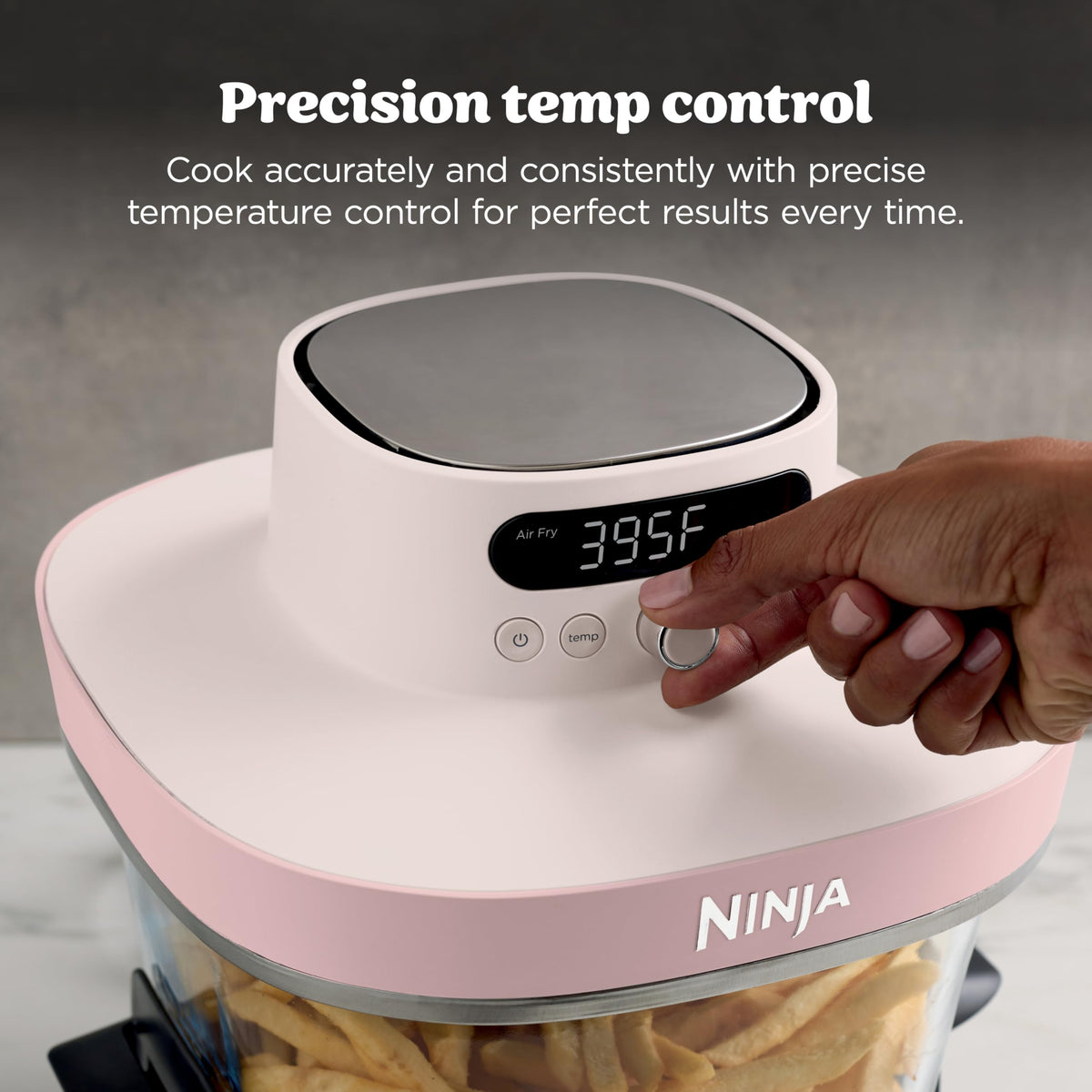 Ninja Crispi Pro Glass Air Fryer, 6-in-1, Rose (AS101CRS)