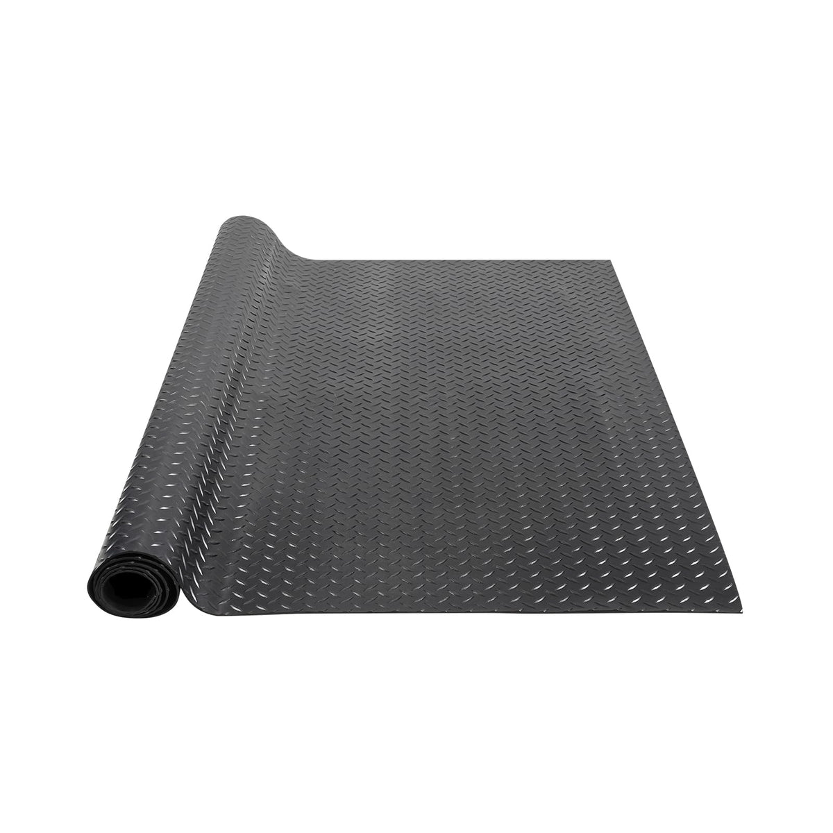 VEVOR Diamond-Plate Rubber Flooring Roll, 3 mm x 4 ft x 8 ft, Black