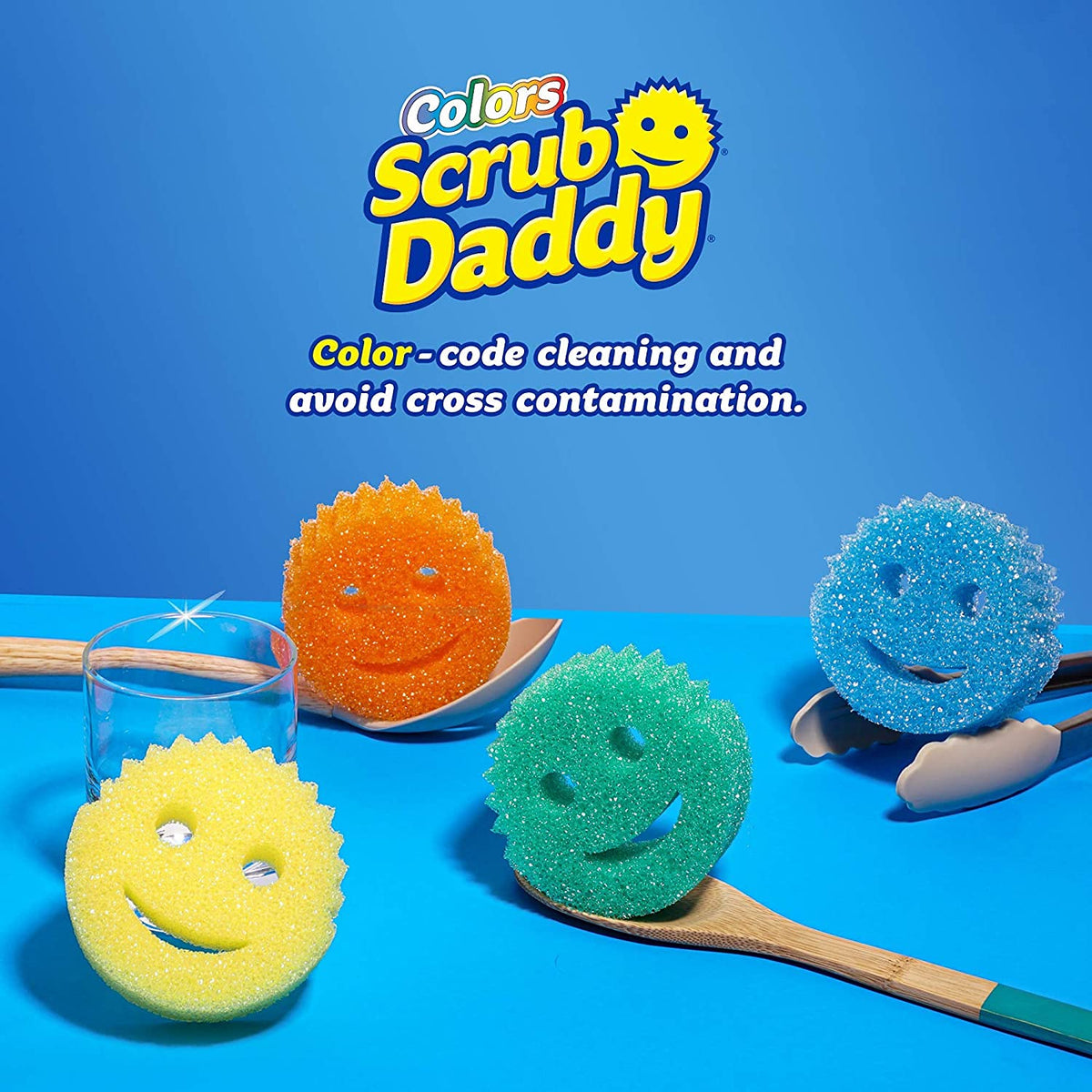Scrub Daddy Sponge Set, Colors, 4 Count