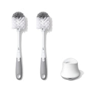 OXO Tot Bottle Brush with Nipple Cleaner & Stand, Grey, 2-Pack