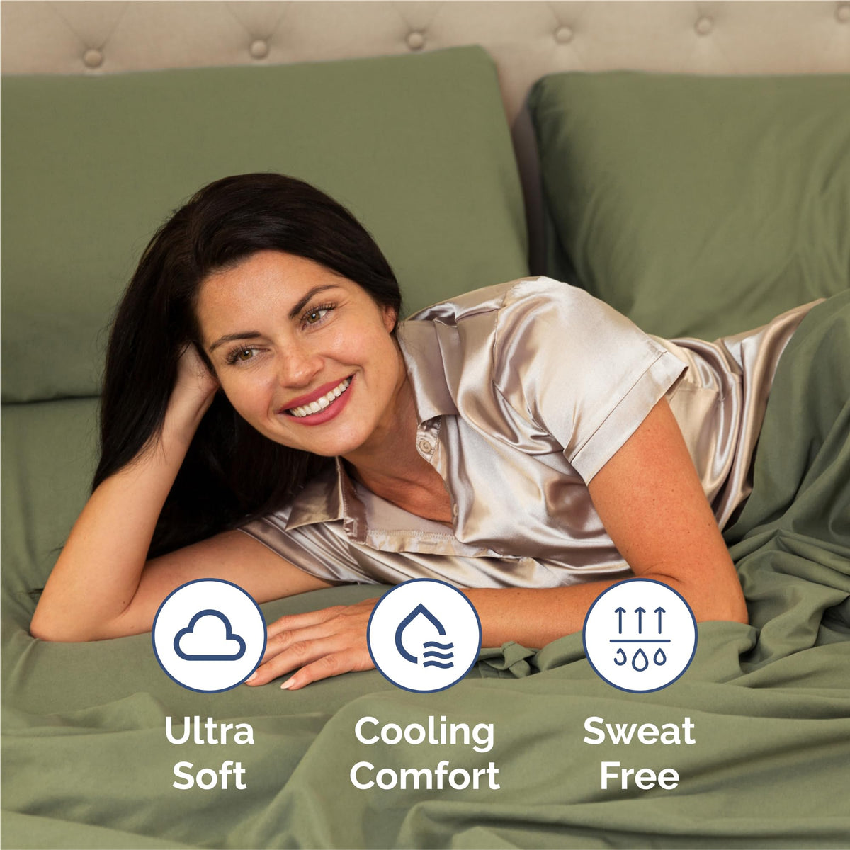 CGK Unlimited Brushed Microfibre Sheet Set, King, Sage Green