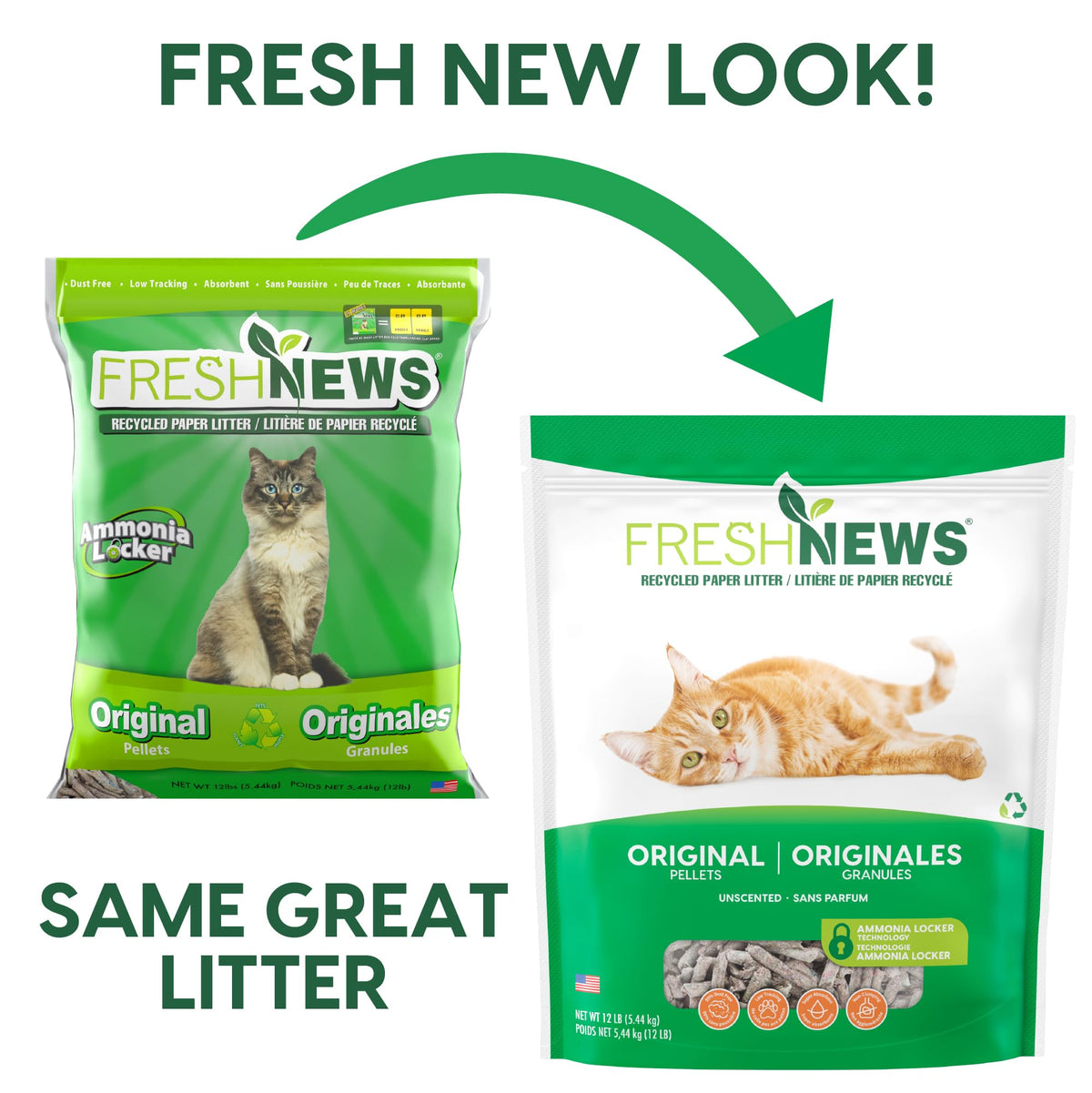 Fresh News Cat Litter, 25 lb, Beige