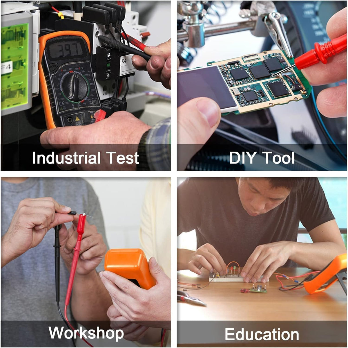 Digital Multimeter with Test Leads & Backlit LCD
