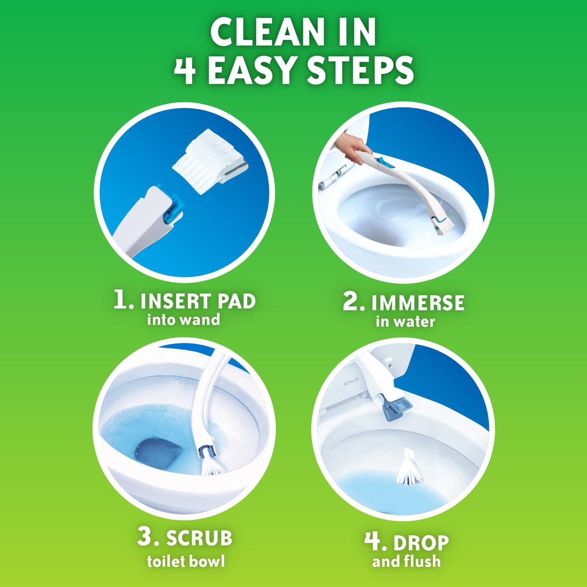 Scrubbing Bubbles Fresh Brush Toilet Cleaning Starter Kit, Citrus