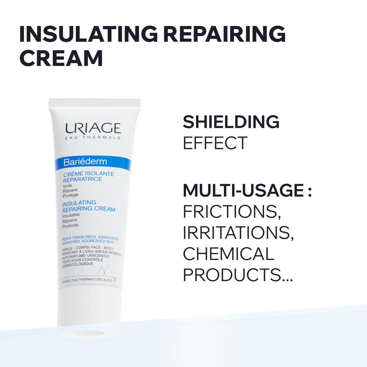 Uriage Bariéderm Insulating Repairing Cream, Anti-Friction, 75ml