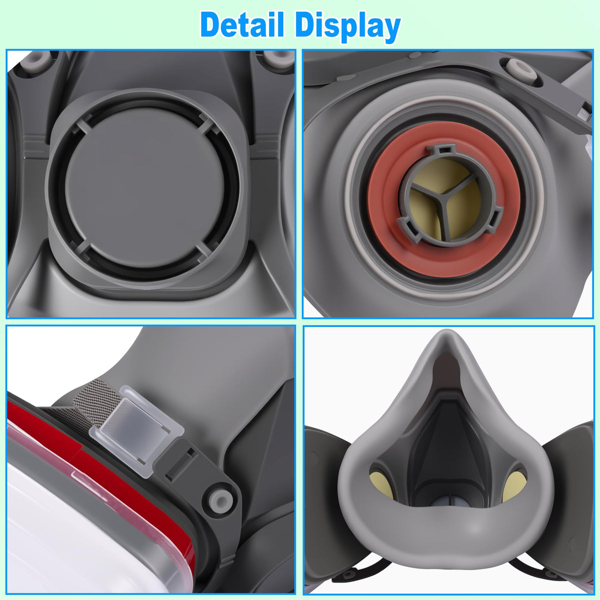 Reusable Half Face Respirator Mask with Organic Vapor Filters