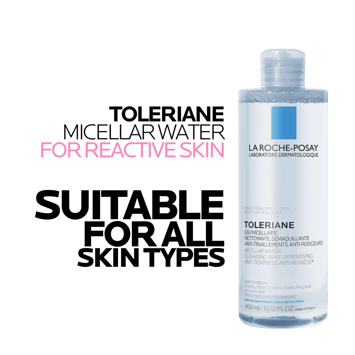 La Roche-Posay Toleriane Micellar Water for Reactive Skin, 400 ml