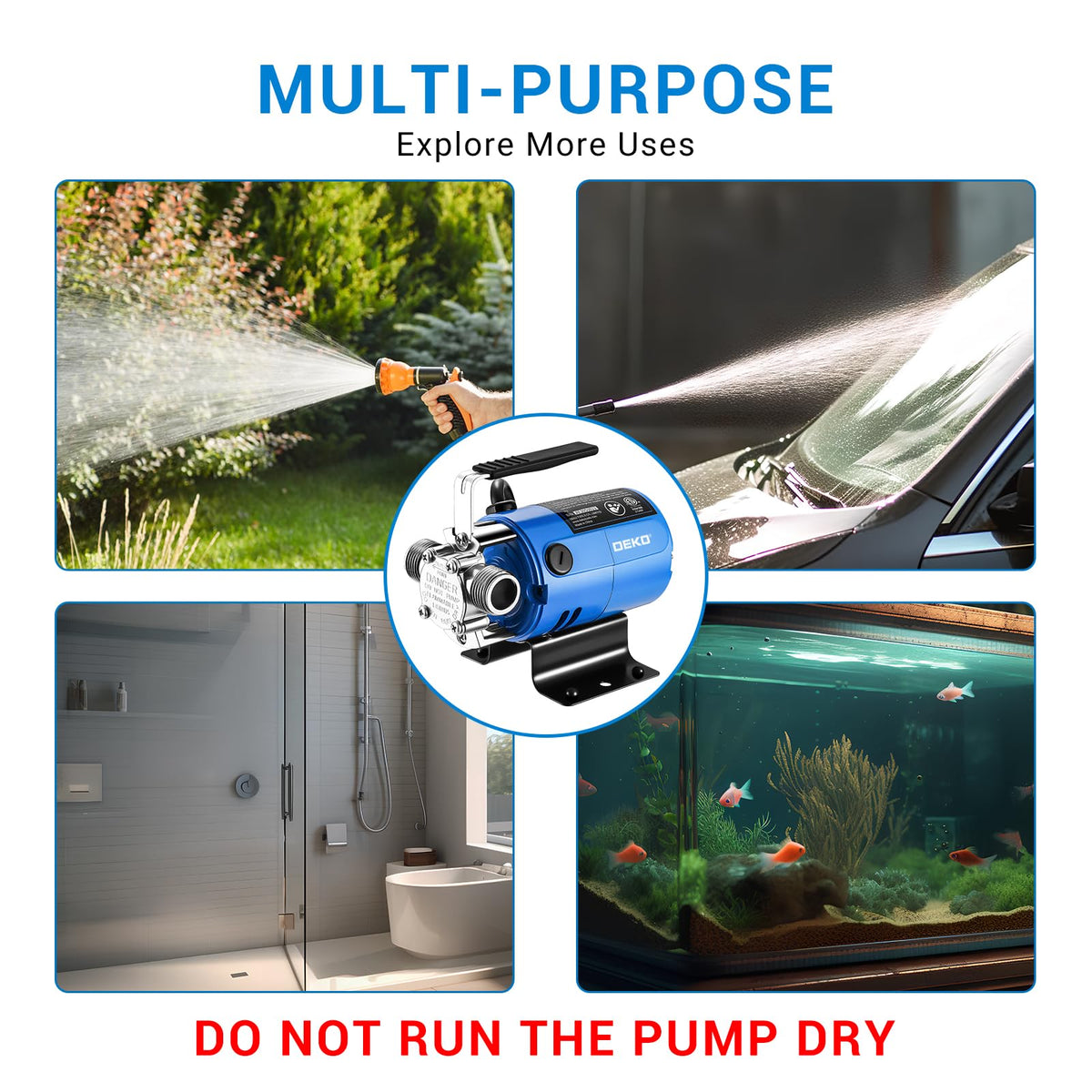 DEKOPRO Electric Water Transfer Pump, 115V