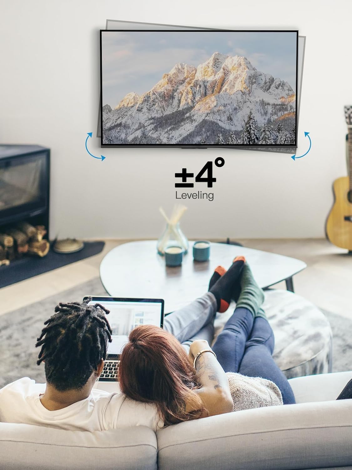 Pipishell PIMF7 Full Motion TV Wall Mount, 26-65 Inch