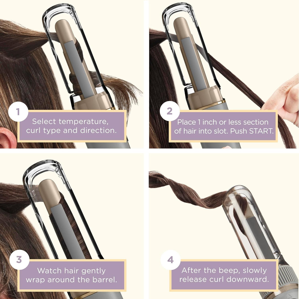 Conair CR520C Curl Secret Cordless Mini Auto Curler, Rechargeable