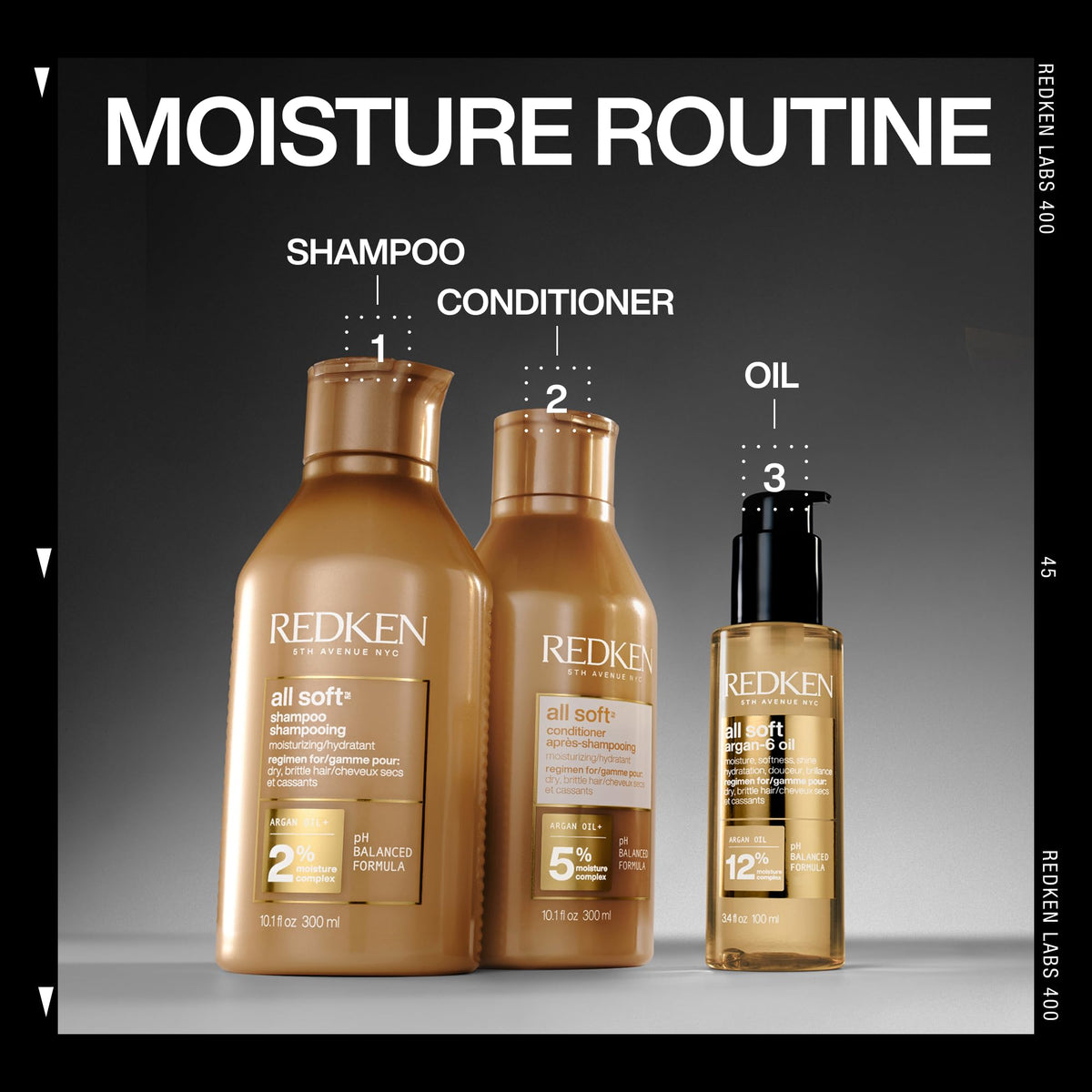 Redken All Soft Shampoo with Argan Oil