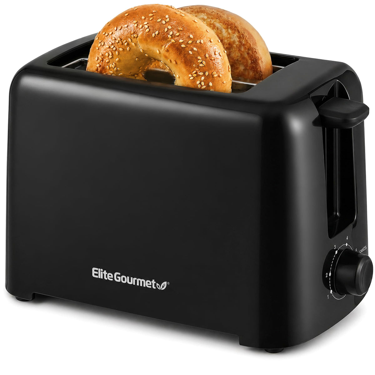 Elite Gourmet 2-Slice Cool Touch Toaster, Black