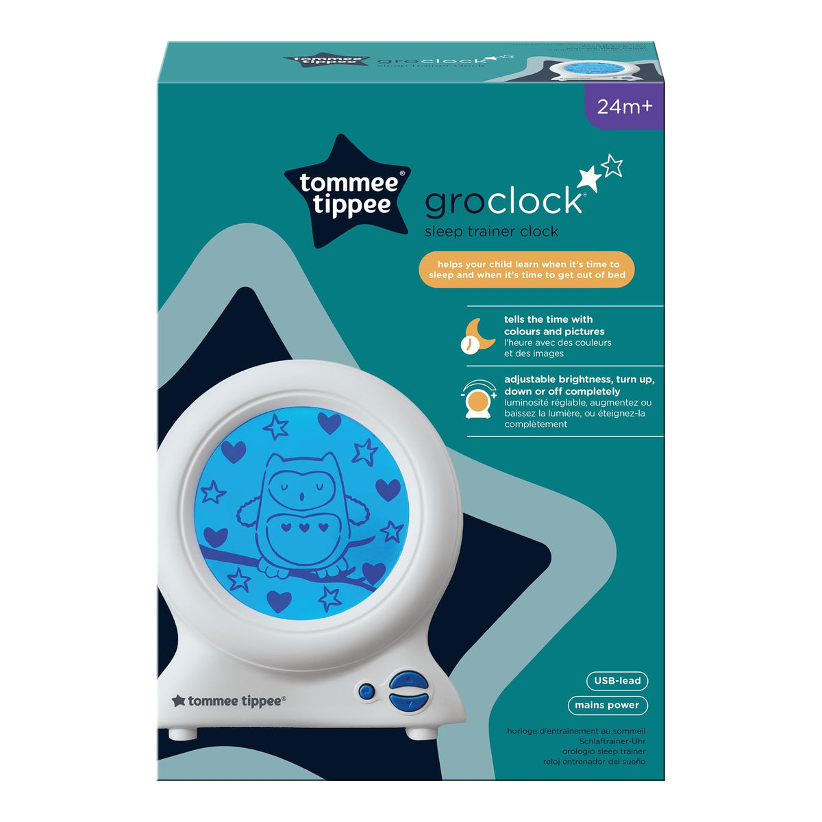 Tommee Tippee Groclock Sleep Trainer, Alarm Clock & Night Light