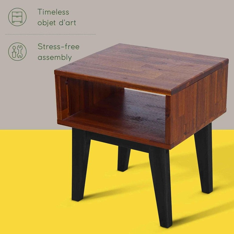 Serena Solid Acacia Wood Nightstand