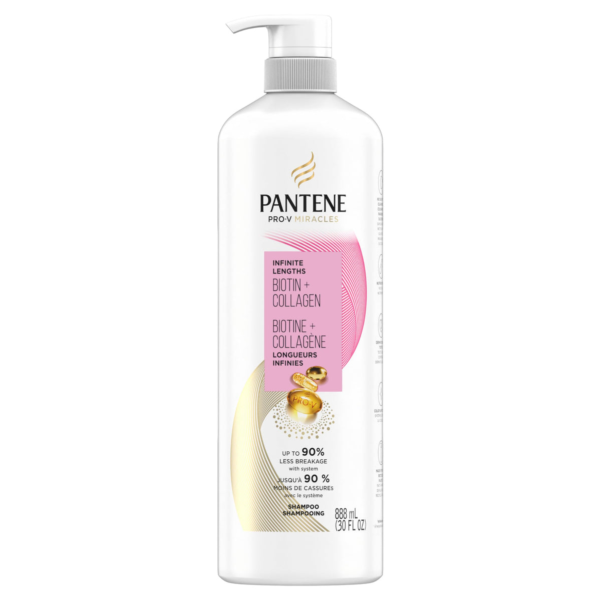 Pantene Pro-V Infinite Lengths Biotin + Collagen Shampoo, 888 mL