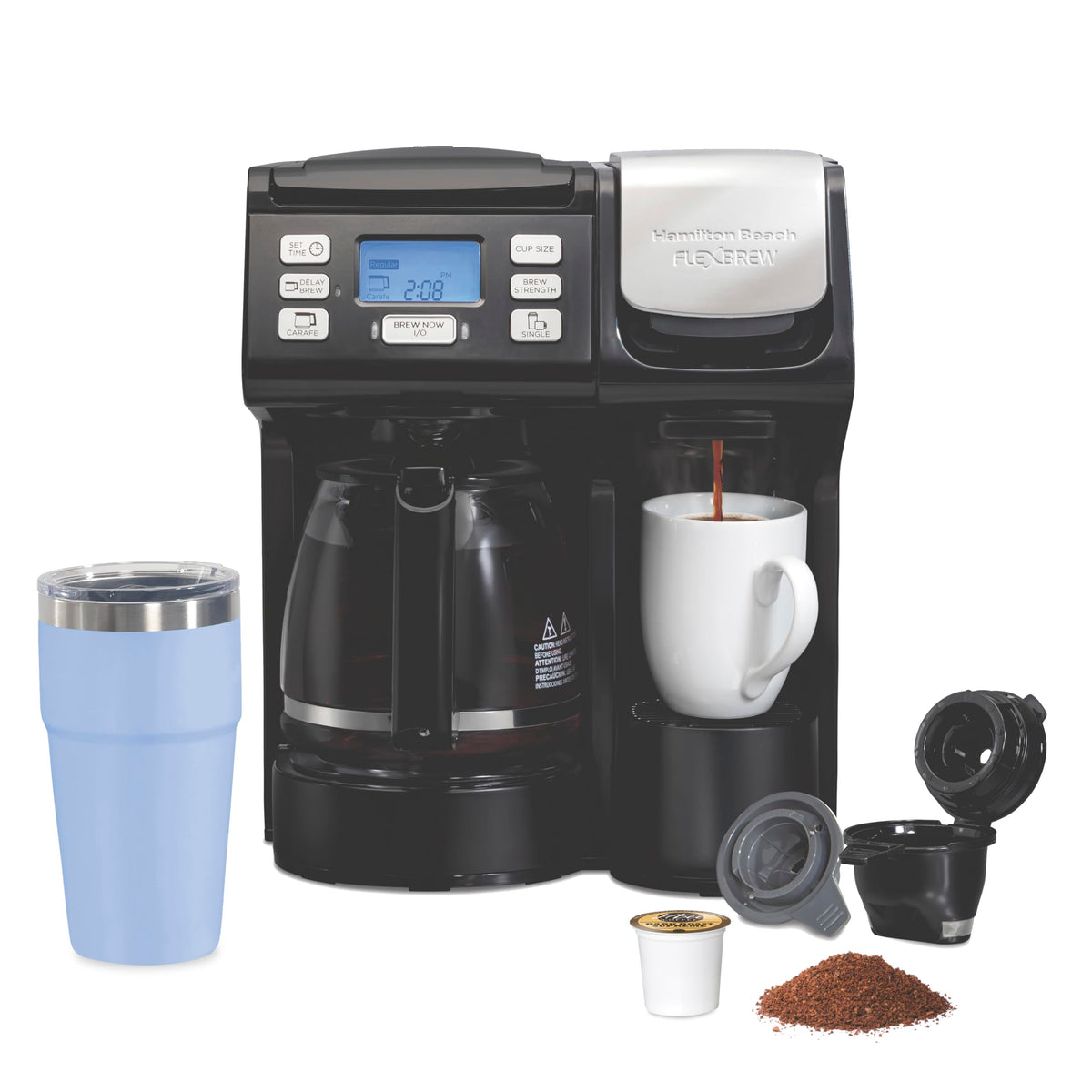 Hamilton Beach FlexBrew Trio 3-Way Coffee Maker, 49902C, Black