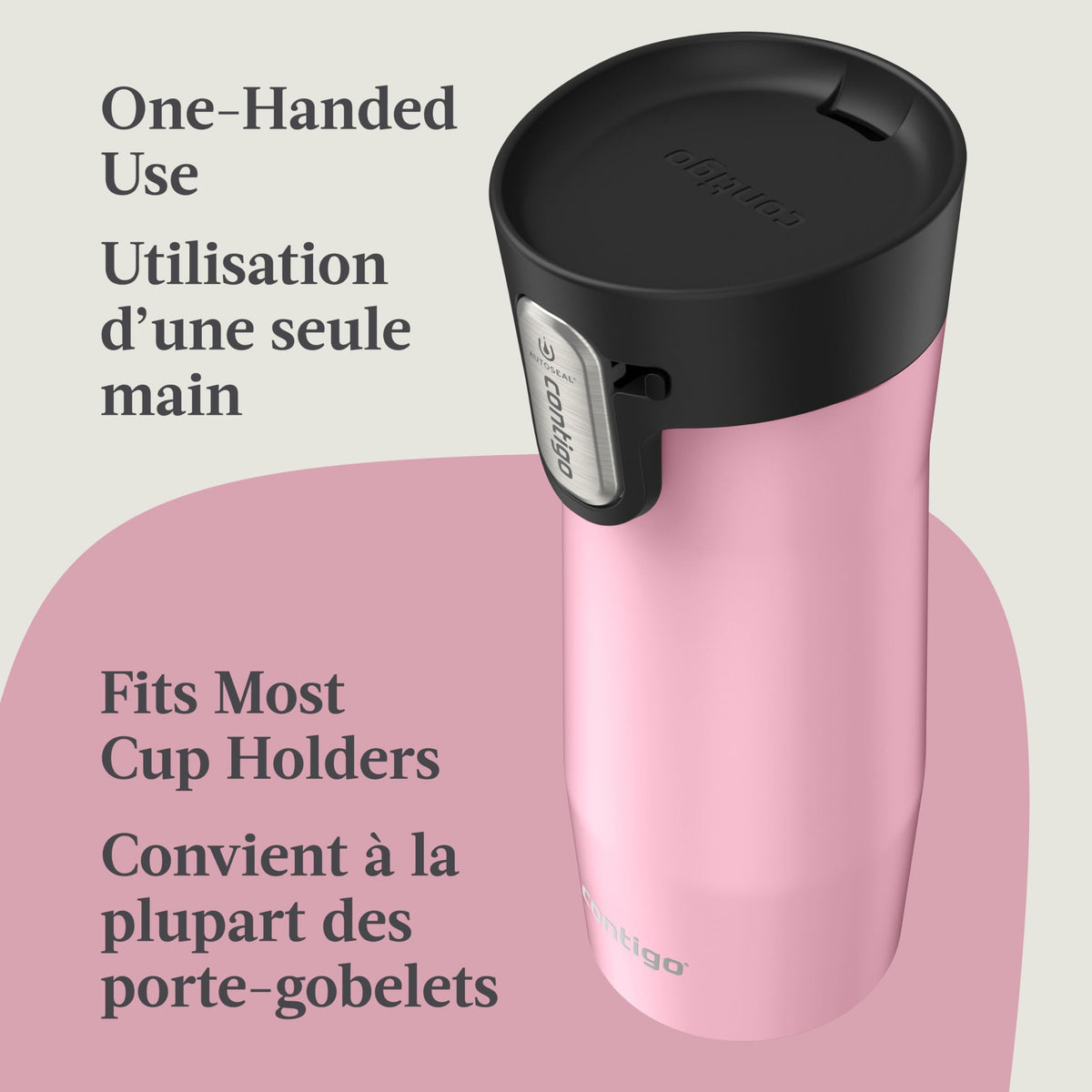 Contigo West Loop 3.0 Travel Mug, Strawberry Cream