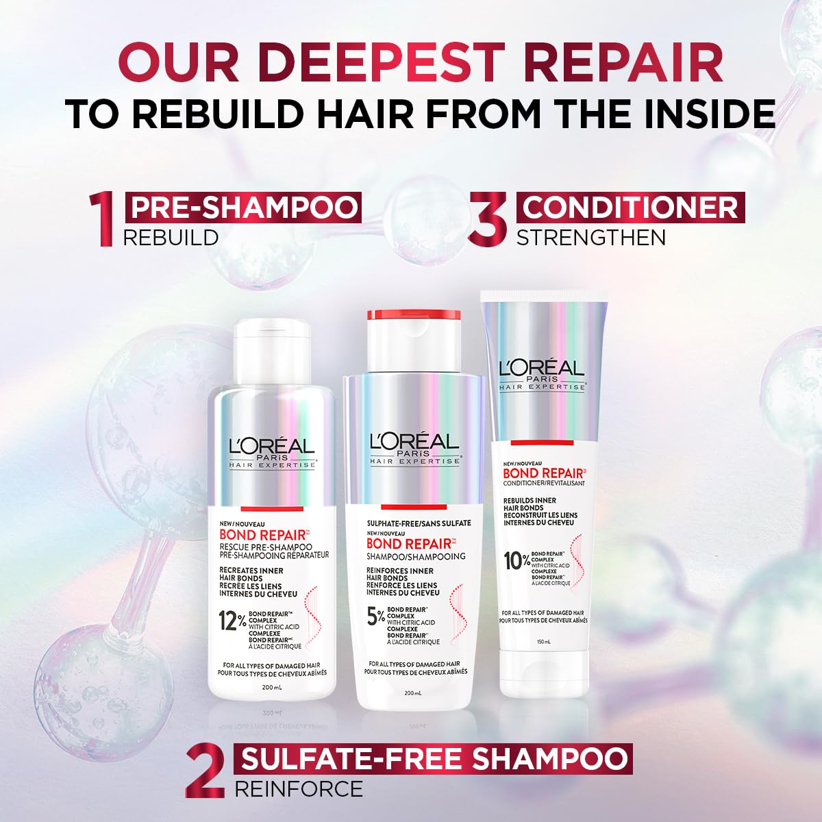 L'Oréal Paris Hair Expertise Bond Repair Shampoo and Conditioner Set