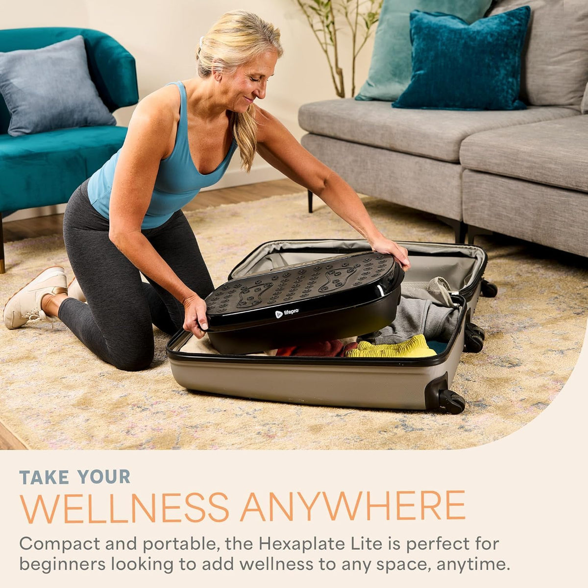 Lifepro HexaplateLite Vibration Plate Exercise Machine, Small