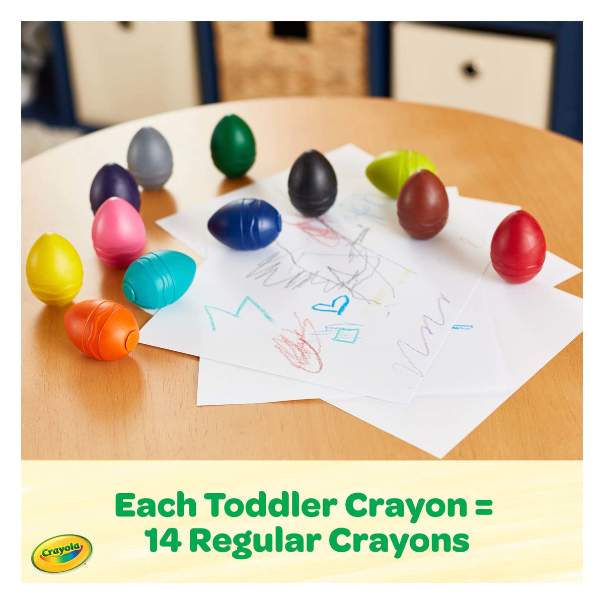 Crayola Jumbo Washable Egg Crayons, 12 Count