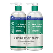 Renpure Tea Tree and Rosemary Shampoo and Conditioner, 24 Fl Oz x2