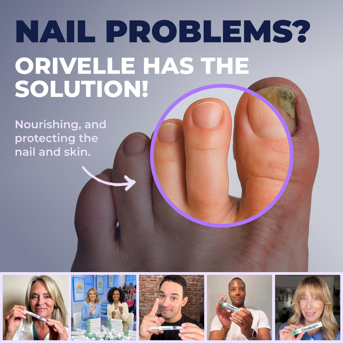 Orivelle Toenail Care Pen with Tea Tree Oil (4 Pack)