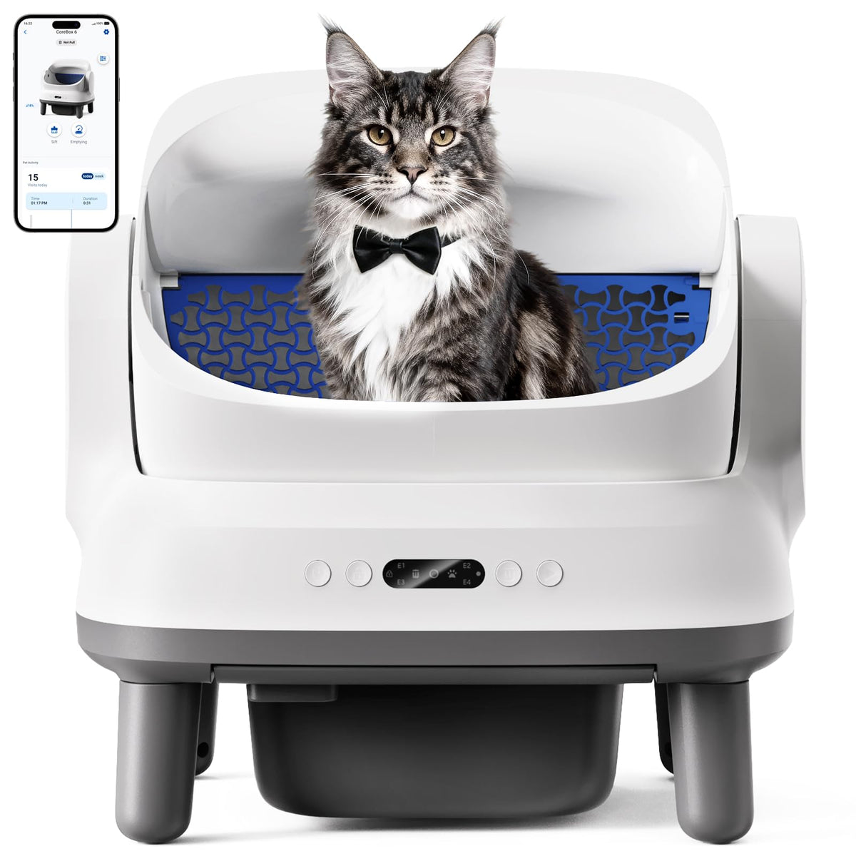 Happypaw Open-Top Self-Cleaning Litter Box with App Control
